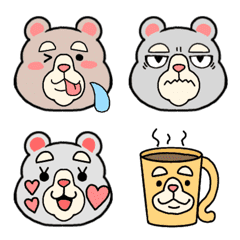 Easy to use and cute bear emoji