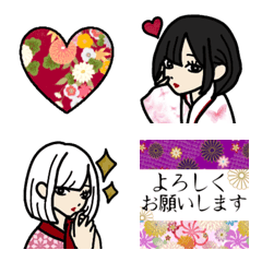 Japanese style * Kimono girl emoji
