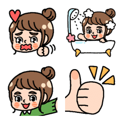 Kirakira Odango Girl Emoji