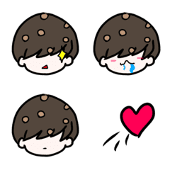 Mushroom hair boy Emoji