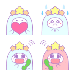 Dreamy and very cute alien emoji