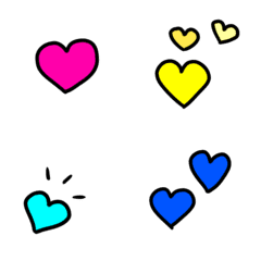 Vivid color hearts Emoji