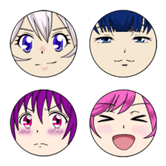 Anime-like round face girl emoji
