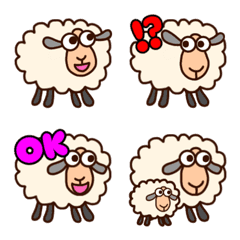 Sheep Emoji. Various facial expressions.