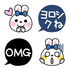 Cute Rabbita Refreshing Color Emoji