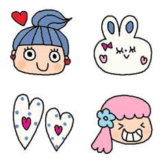Various emoji 722 adult cute simple