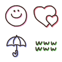 Useful simple and colorful emoji