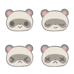 Kawaii raccoon emoji