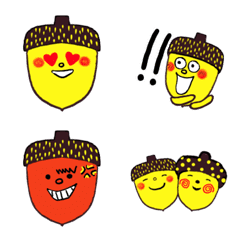 Happy yellow acorn