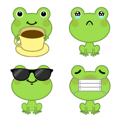 綠色青蛙表情貼