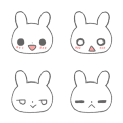 Kawaii rabbit emojis