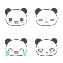 Kawaii panda emojis
