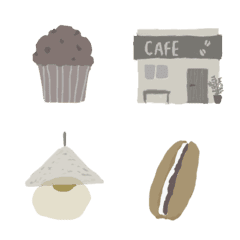 Loose-cute emojis "cafe & fashion 3"