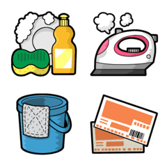 [ domestic chores ]Emoji unit set of all