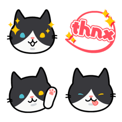 kawaii Bicolor cat Emoji emoticon