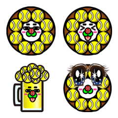 ドーナツ埋設型テニスボールの妖精絵文字 Emojilist Lineクリエイターズ絵文字まとめサイト