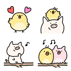 Little pig and chick