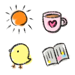 Doodle style cute  emoji