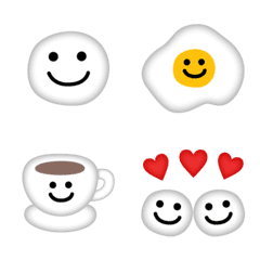 Useful adorable white 3D emoji