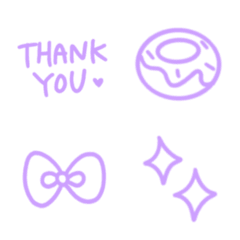 purple emoji stamps
