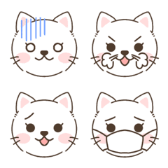 Simple and cute cat emoji.