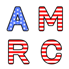 USA alphabet Emoji