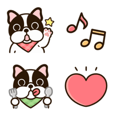 Simple french bulldog emoji