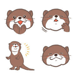 Cute emoji of river otter
