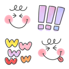 Watercolor emoji for everyday