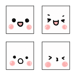 Square face SHIKAKUN emoji