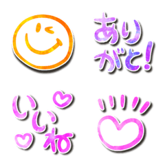 Colorful daily use emoji