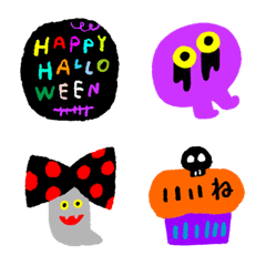 Happy Halloween! colorful emoji