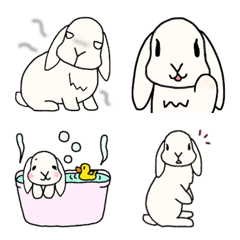 Rabbit Emoji Lop eared.