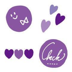 紫のシンプル絵文字