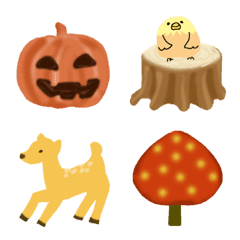 A lot of autumn emoji