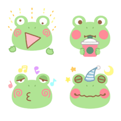 Simple cute frog emoji