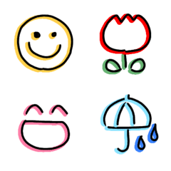 colorful rough emoji