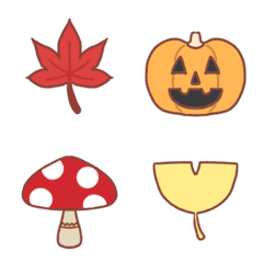 Simple and cute! Autumn emoji