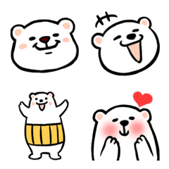 Funny polar bear emoji