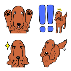 Dog emoji Irish Setter.