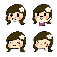 Hawaii hula girl Kalo-chan Emoji