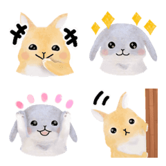 Watercolor Rabbits (revised version)