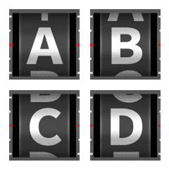 Dial alphabet roller style Emoji