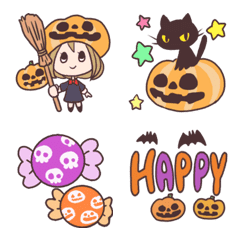 Cute emoji for Halloween party