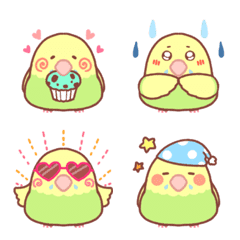 Round & cute parakeet emoji