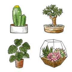 [ foliage plant ] Emoji unit set of all