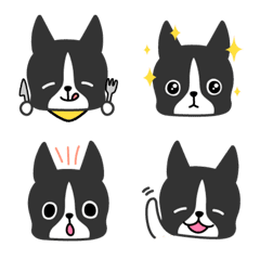 Cute And Expressive Boston Terrier Emoji