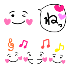 Hearts cheek-chan emoji 2