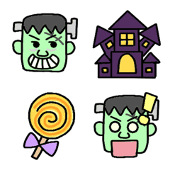 franken and halloween emoji