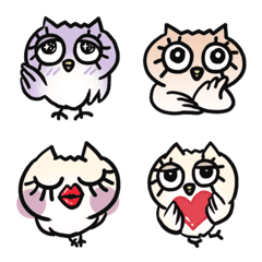 emoji/pastel/happiness/owl/healing